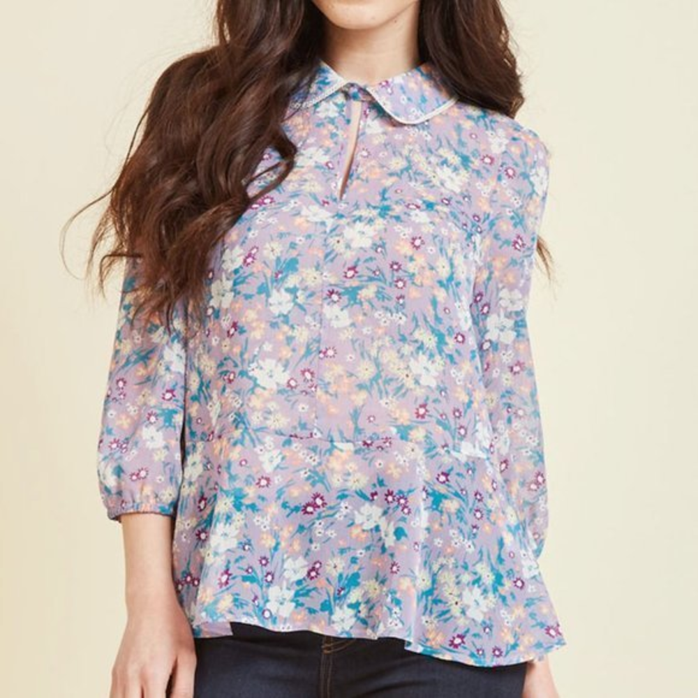 Sold Out NWT Modcloth Floral Top‎
